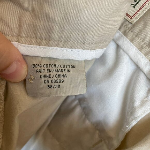 CACHAREL Beige Double Zip Off Trousers High Rise Cargo 100% Cotton Size 38 Flaws - Picture 7 of 16